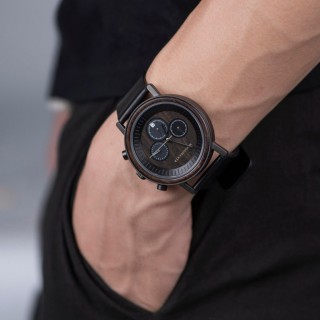 Engraved Men's Watch with Leather Strap